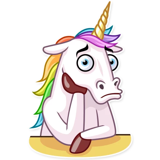 Telegram Sticker «Unicorn» 😒