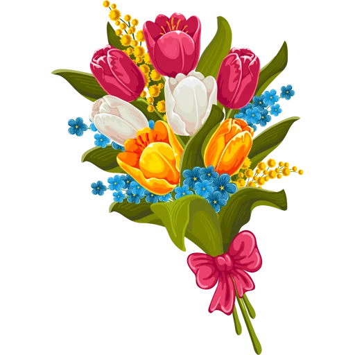 Стікер Telegram «Guldasta Flowers» 💐