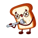 Эмодзи Bread Toast 😵