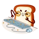 Емодзі Bread Toast 😈