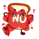 Bread Toast emoji 🙅‍♂️