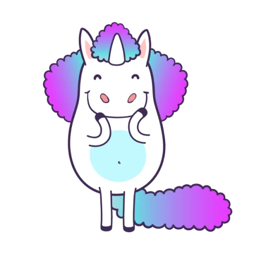 Telegram stickers Bright Unicorns