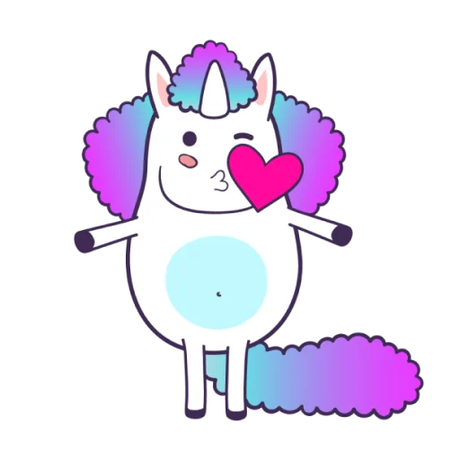 Telegram Sticker «Bright Unicorns» 😘