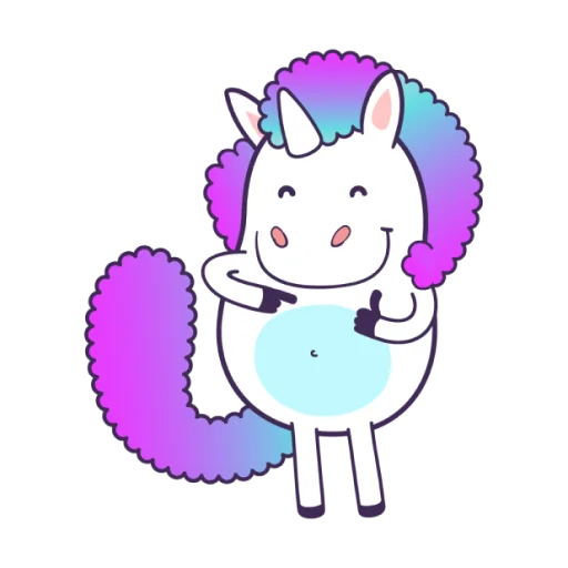 Стикер Telegram «Bright Unicorns» 👍