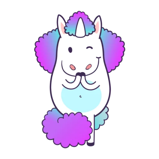 Telegram stiker «Bright Unicorns» 😉