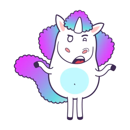 Telegram stiker «Bright Unicorns» 🤨