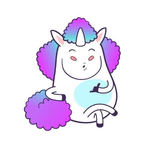 Telegram stiker «Bright Unicorns» 😌
