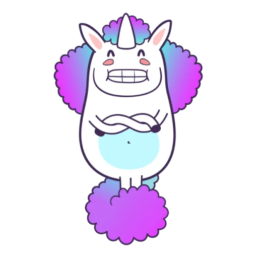 Telegram Sticker «Bright Unicorns» 😬