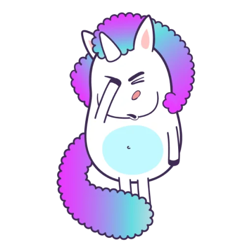 Telegram Sticker «Bright Unicorns» 🧐