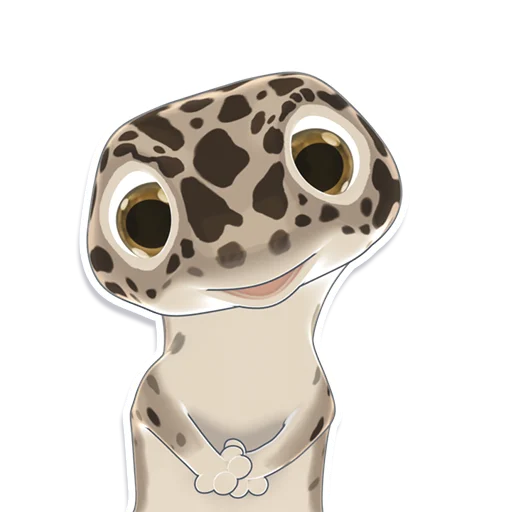 Telegram stickers Bruce the Leopard Gecko