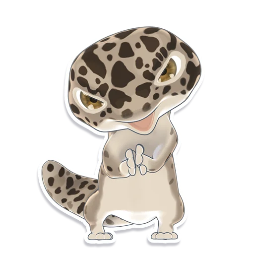 Стикер Telegram «Bruce the Leopard Gecko» 😈