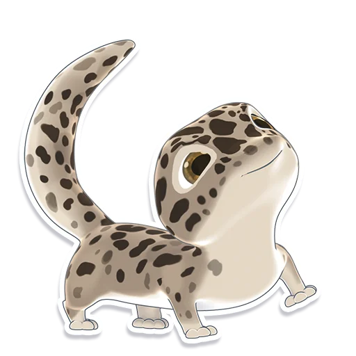 Telegram stiker «Bruce the Leopard Gecko» 🚶‍♀️