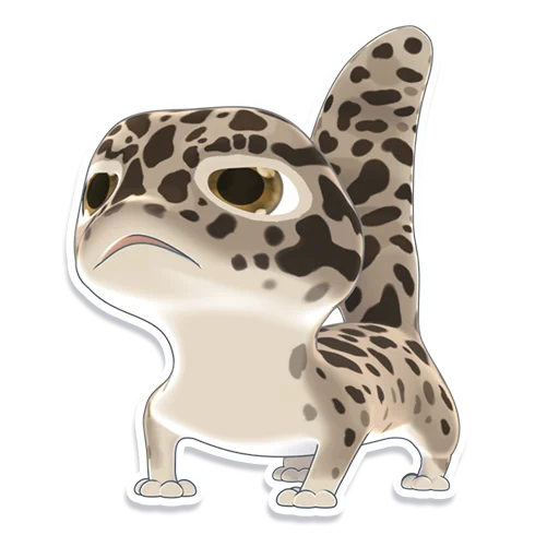 Telegram Sticker «Bruce the Leopard Gecko» 😠