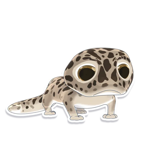 Telegram Sticker «Bruce the Leopard Gecko» 😢