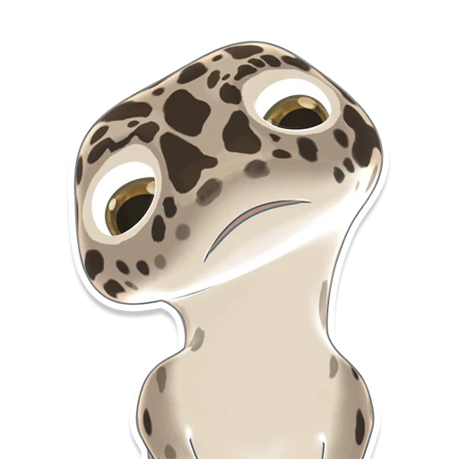 Эмодзи Bruce the Leopard Gecko 😕