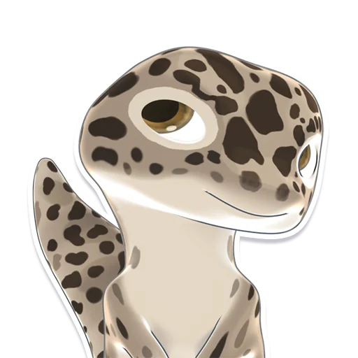 Стикер Telegram «Bruce the Leopard Gecko» ☺️