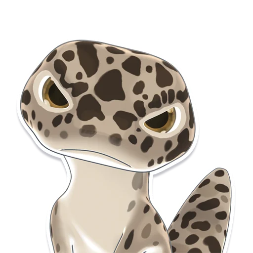 Эмодзи Bruce the Leopard Gecko 😡