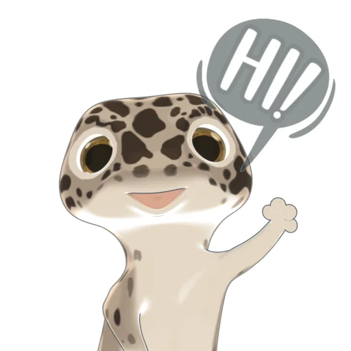Bruce the Leopard Gecko emoji 👋