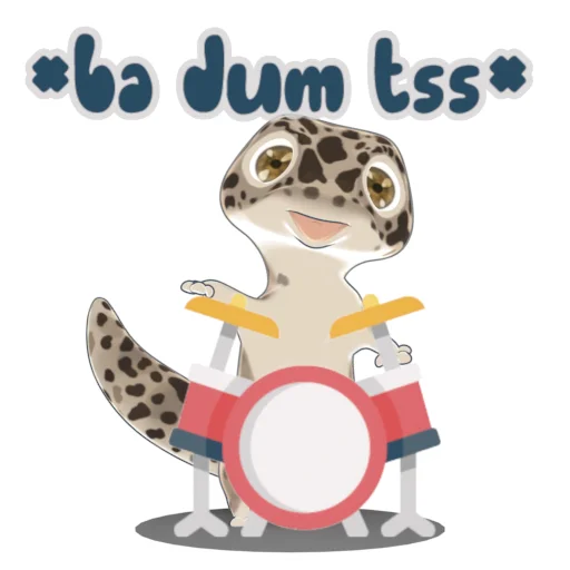 Telegram Sticker «Bruce the Leopard Gecko» 🎵
