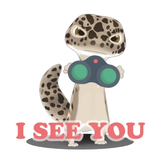 Telegram Sticker «Bruce the Leopard Gecko» 👀