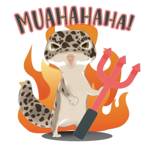 Bruce the Leopard Gecko emoji 😈