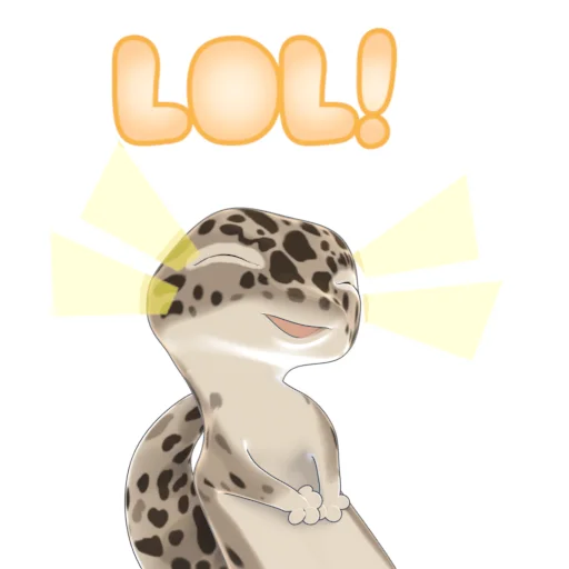 Стікер Telegram «Bruce the Leopard Gecko» 🤣