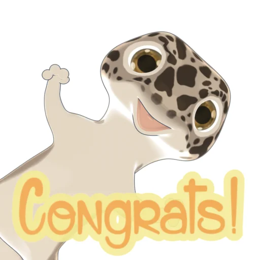 Bruce the Leopard Gecko sticker 🤗