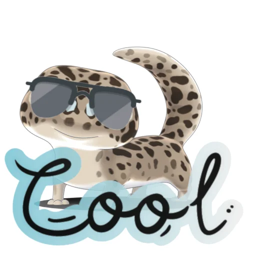 Bruce the Leopard Gecko emoji 😎