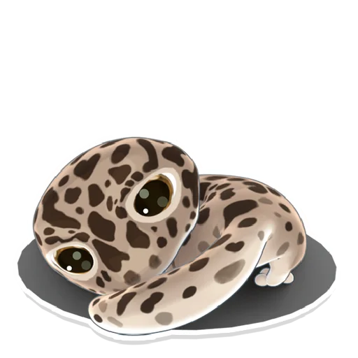Bruce the Leopard Gecko emoji 😔