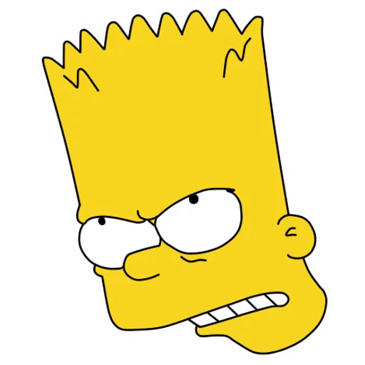 Стикер Telegram «Bart» 😬