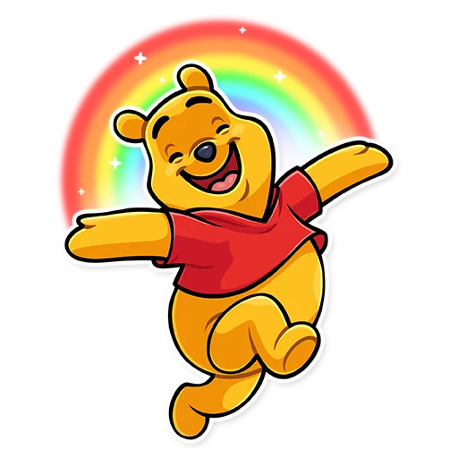 Telegram stiker «Winnie the Pooh» 🌈