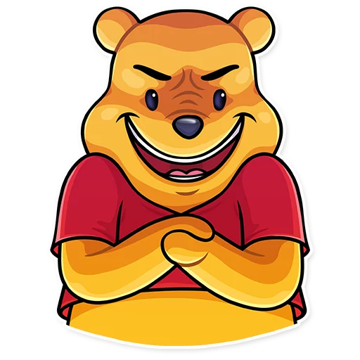 Telegram stiker «Winnie the Pooh» 😈