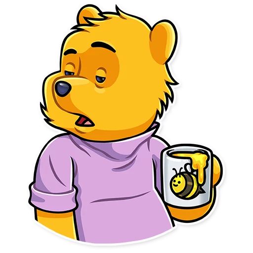 Winnie the Pooh stiker ☕️