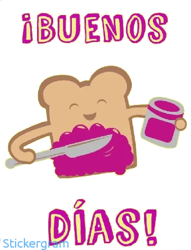 Telegram Sticker «Buenos días/noches By Vane♾» 🥪
