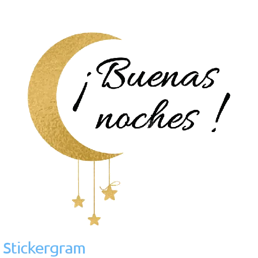 Telegram stiker «Buenos días/noches By Vane♾» 🌙