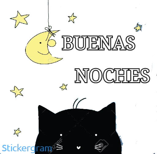 Стикер Telegram «Buenos días/noches By Vane♾» ⭐️