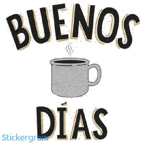 Telegram Sticker «Buenos días/noches By Vane♾» ☕️