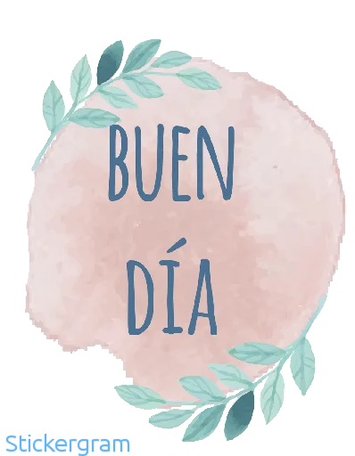 Telegram Sticker «Buenos días/noches By Vane♾» 🌿