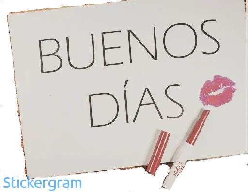 Telegram stiker «Buenos días/noches By Vane♾» 💄