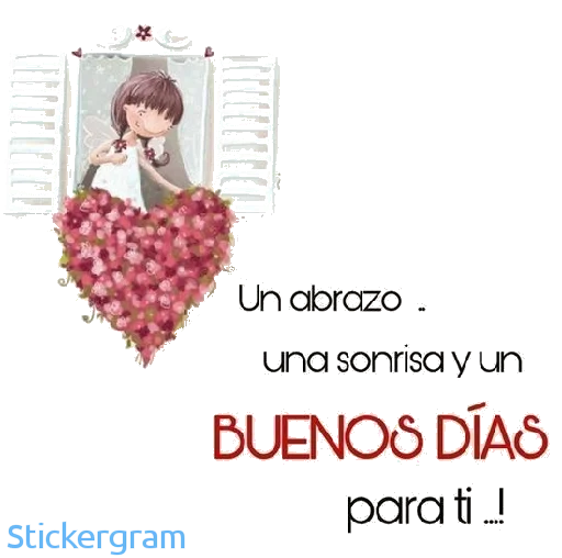 Telegram Sticker «Buenos días/noches By Vane♾» ❣