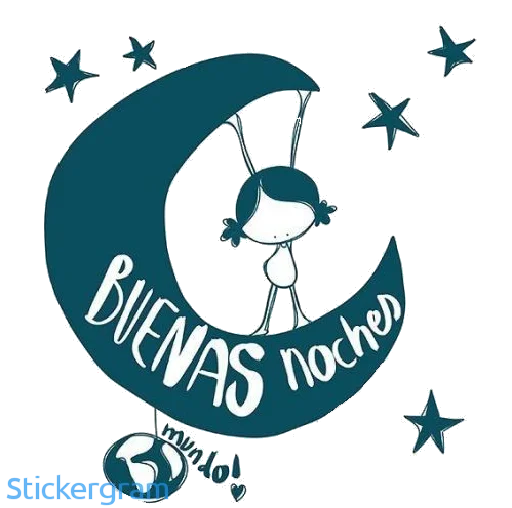Telegram Sticker «Buenos días/noches By Vane♾» 🌙