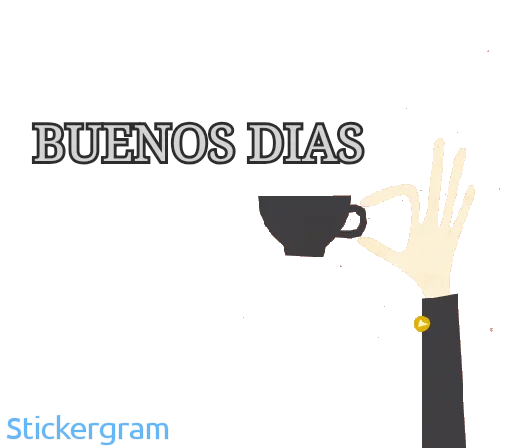 Стикер Telegram «Buenos días/noches By Vane♾» ☕️