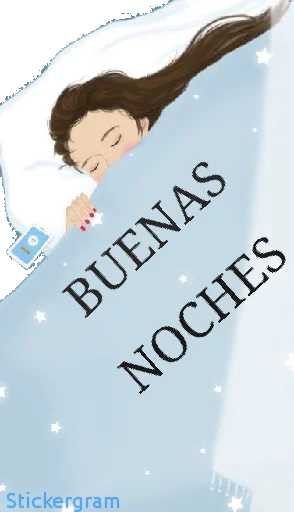Telegram Sticker «Buenos días/noches By Vane♾» 😴