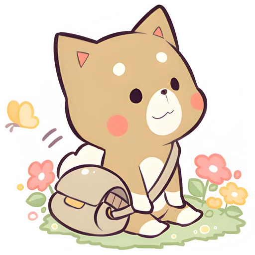 Telegram stiker «Красивый щенок» ☺️