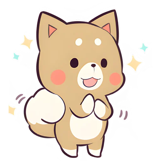 Telegram Sticker «Красивый щенок» 🥳