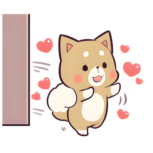 Telegram stiker «Красивый щенок» 🥰