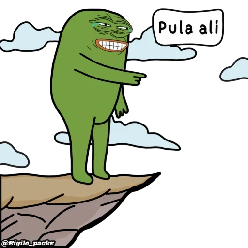 Telegram Sticker «Bugado Pepe - 1K 🐸» 😂