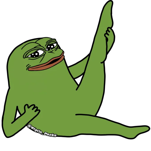 Telegram Sticker «Bugado Pepe - 1K 🐸» 🥰