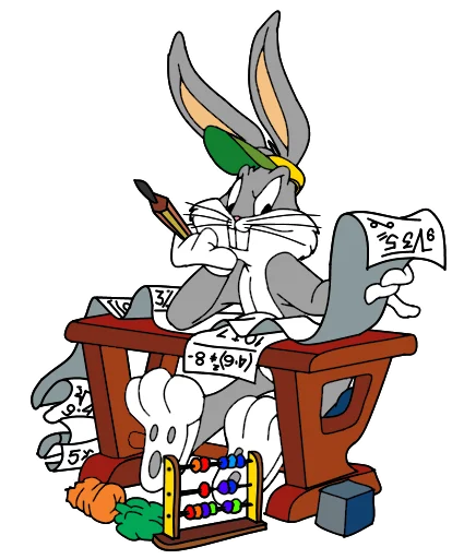 Telegram Sticker «Bugs Bunny 3» 🧮