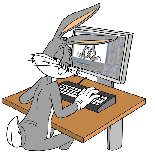 Telegram Sticker «Bugs Bunny 3» 👨‍💻